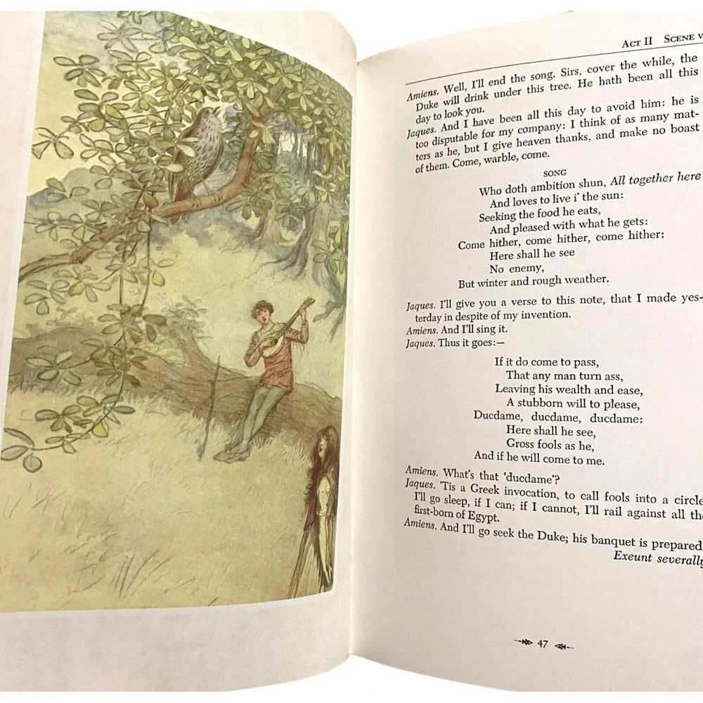 As You Like It Hardcover William Shakespeare‎ Hugh Thomson Vintage 90s Reprint